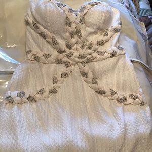 Seduce strapless mini dress w/ braided detail